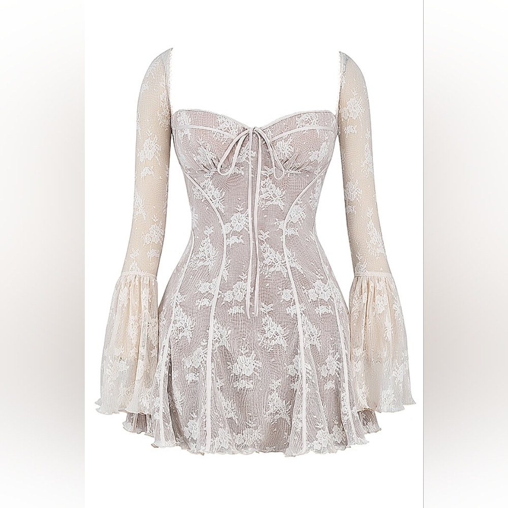 House of CB Analissa Vintage Cream Lace Corset Dress - Picture 6 of 14